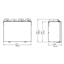 DirectAir heat recovery ventilator 70CFM PHRVR70 ES